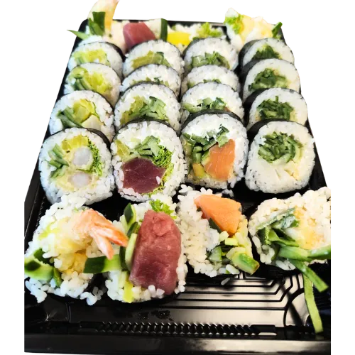 Zdjęcie przedstawia zestaw sushi futo set