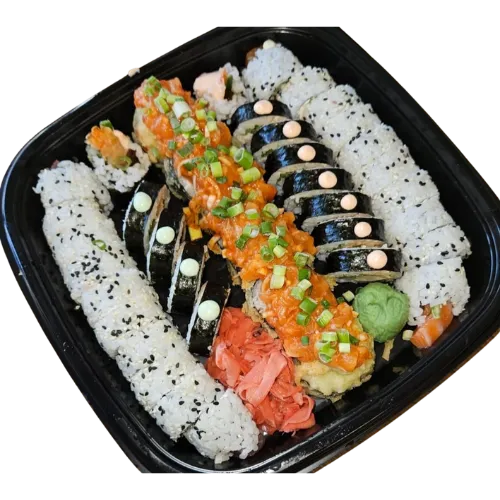 Zdjęcie przedstawia zestaw sushi kabuto set