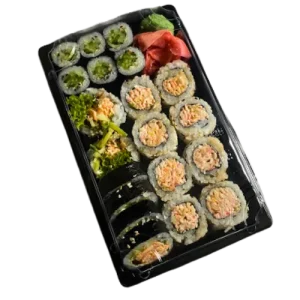 Zdjęcie przedstawia zestaw sushi chiba set
